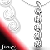 Jewelco London 18 Carat White Gold 20pt Diamond Pendant
