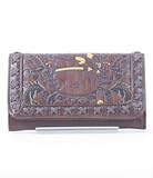 Women's Loungefly Sanrio Hello Kitty Boho Native American Indian Vegan Checkbook Wallet Brown