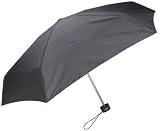 Totes Titanium Miniflat 5 Plain Umbrella Black