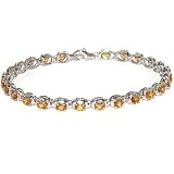 7 Carat Genuine Yellow Saphire Sterling Silver & Bracelet (7)