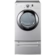 LG : DLE2101W 27in Electric Dryer with 7.3 cu. ft. Capacity White