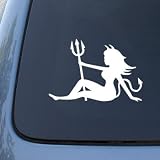 Sexy Devil Mudflap Woman Girl - Car, Truck, Notebook, Vinyl Decal Sticker #2525 | Vinyl Color: White