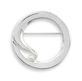 Open Circle with Simulated Pearl Fashion Pin