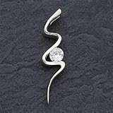 Sterling Silver CZ (Cubic Zirconia) Pendant with 20 inch Sterling Silver Chain