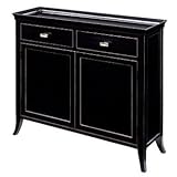 IMAGE OF Ebony Finish Narrow Sideboard Cabinet