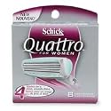 Schick Quattro for Women Refill Cartridges, 8 Cartridges