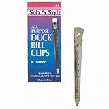 Pack of 12 All Purpose Duck Bill Hair Clips by Soft 'N Style