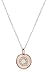 14k Rose Gold Disc Diamond Initial Pendant Necklace, 18
