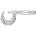 Starrett 577XP Micrometer, Plain Thimble, Carbide Faces, 0-1" Range, 0.001" Graduation, Full Finish Tapered Frame