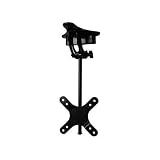 Black Flip Down Ceiling Under-cabinet Wall Mount for LCD LED Plasma HDTV TV (VESA 75 100 - 10 - 20 Inch Screen)