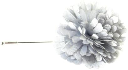 Suited Man Men's Lapel Flower Ball Grey