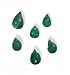 Emerald Genuine Briolette Beads Small (Qty=6)