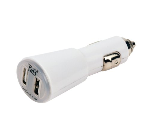 TNB USB Ladegeraet fuer KFZ mit 2 USB Anschluessen 2000mA weiss Preisvergleich