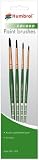 Humbrol AG4050 Coloro Paint Brushes Sizes 00,1,4,8