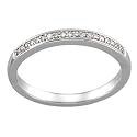 14K White Gold Diamond Bridal Engagement Band Ring