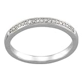  : 14K White Gold Diamond Bridal Engagement Band Ring