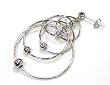 Sterling Silver Hoop Earrings (Rodium Plated)