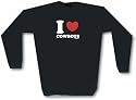 I heart (LOVE) Cowboys Men's Sweat Shirt in 2 colors Small thru 3XL