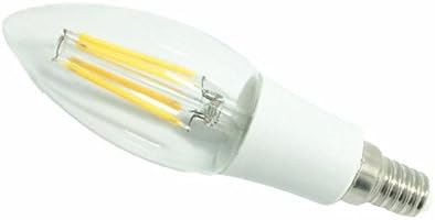 Shine-Co LED Candle light, Flame Tip Chandelier Bulb, Vintage Filament bulb for Decoration with E14 Light Socket, 4W Soft White (2700K) to Replace 40W Incandescent Light