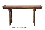 Chinese Narrow Rustic Raw Wood Altar Console Table Ass783