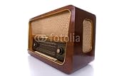 Wallmonkeys Peel and Stick Wall Decals - Retro Radio on White Background - Removable Graphic