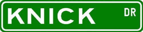 KNICK Street Sign ~ Personalized Family Lastname Sign ~ Gameroom, Basement, Garage Sign ** ALUMINUM - 6 x 24 inches