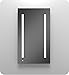 Robern AC2440D4P1LA AIO Series 23-1/4" Single Door Mirrored Medicine Cabinet w/ Cabinet Hinge: Left & Electrical Option: Audio