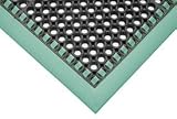 7/8 Thick Hi-Visibility Safety Mat With Borders On 3 Sides - 26x40 Green