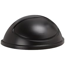 Rubbermaid Commercial Plastic Commercial Untouchable Waste Lid, Half-Round, 12.3" Width x 21.3" Depth x 9.5" Height, Black