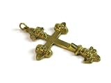 Cross / Crucifix with Skulls Metal Cast Pendant