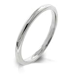 Quality 2mm Wide Stainless Steel High-Polish Men's Ring, Size 10