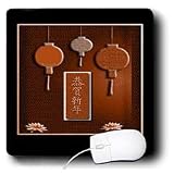 Beverly Turner Chinese New Year Design – Three Lanterns Happy New Year In Chinese – Mouse Pads