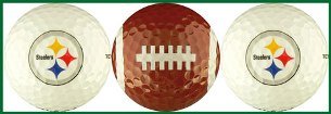 Pittsburgh Steelers Golf Balls 3 Piece Gift Set with NFL Football Team Logos