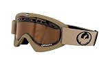 Dragon DXS Snow Goggles - Khaki Frame/Amber Lens/Tan Standard Logo Strap