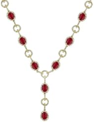 Effy Jewlery Ruby and Diamond Necklace, 9.12 TCW