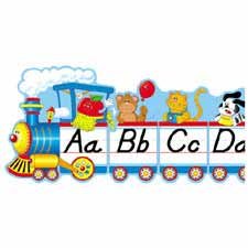 CDPCD3206 - Bulletin Board,Alphabet Train,9 Pcs.,Grades PK-5,12-1/2x1