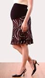 secret fit belly tm knee length stretch fabric printed fabric maternity skirt