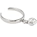 Sterling Silver 925 Cubic Zirconia DANGLING HEART Toe Ring