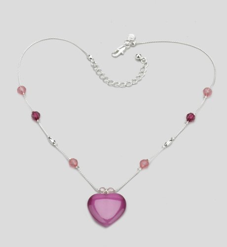 Heart Pendant Beaded Necklace