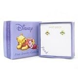 14K Gold Walt Disney Childrens Enamel Bumble Bee Studs