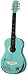 Luna Aurora Mermaid Mini Acoustic Guitar, Aqua