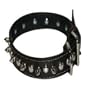 Top Dog Spiked Black Leather Dog Collar 1 x 16 inch
