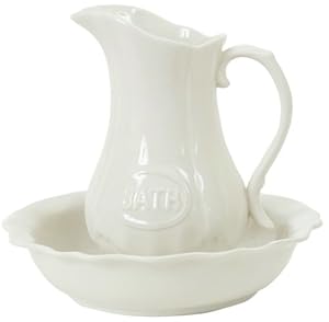 61058 Water jug & bowl Set - Bath - 2 pieces ca. 5.1 x 7.1 x 8,5 in ...