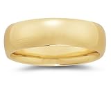 7 mm Plain Domed Comfort-Fit Men's Wedding Band in 18k Yellow Gold