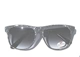 80's Black & Gray ABALONE-OYSTER Marbled Sheen Wayfarer Style Vintage Retro Sunglasses / Mens and Womens