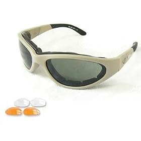 Body Specs Sunglasses Goggles BSG Desert Sand Frame with Gray, Light Rust, and Clear 3 Lens Set