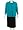 Tahari Vinny Skirt Suit Hyper Turquoise Blue/Black 24W