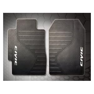 Honda Civic Semi Custom Fit Car Front Floor Mat - One Pair