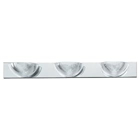 Sea Gull Lighting 4724-05 Oceanic Three-Light Vanity, Chrome Finish with Clear Ribbed Acrylic Diffuser