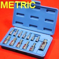 Professional 13 pc METRIC MM HEX ALLEN WRENCH BIT SOCKET TOOL SET by Anytime Tools